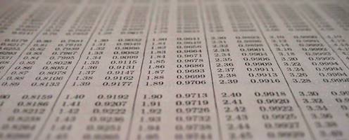 A paper full of numbers